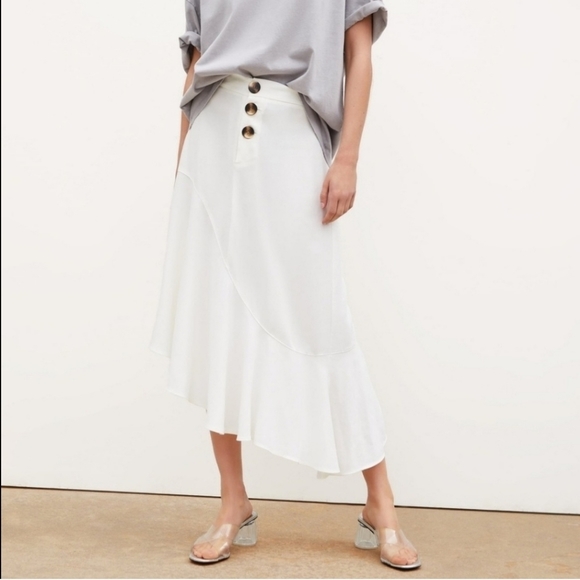 Zara Dresses & Skirts - Zara Linen Blend Midi Skirt